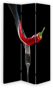 Gario Paraván Chilli papričky na vidličke Rozmery: 110 x 170 cm, Prevedenie: Klasický paraván