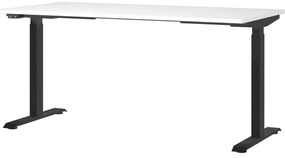 Pracovný stôl s elektricky nastaviteľnou výškou s bielou doskou 80x160 cm Jet – Germania