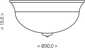 Brilagi - Stropné svietidlo FRESCO 2xE27/40W/230V priemer 30 cm zlaté