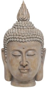 Béžová antik dekorácia hlava Budha - 21*22*40 cm