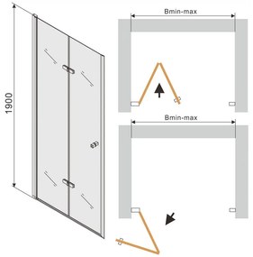 Mexen Lima sprchovací kút 110x80cm, 6mm sklo, chrómový profil-šedé sklo, 856-110-080-01-40