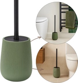 WC kefa Stripe, zelená/s čiernymi prvkami