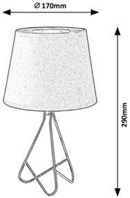 Rabalux - Stolná lampa 1xE14/40W/230V čierna/zlatá
