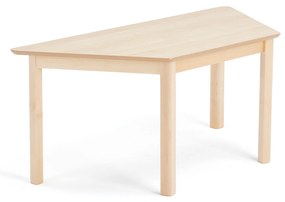 Detský stôl ZET, polovičný šesťhran, breza, 1200x600x500 mm