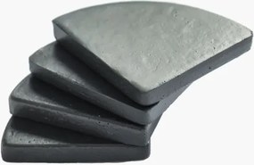 Podložky pod kvetináč PUT, umelý kamen, 7 x 7 cm, 4-set, sivá