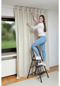 Čierne schodíky Wenko Compact, výška 114,5 cm