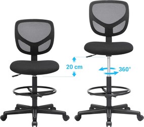 Kancelárska stolička so sieťovinou, čierna