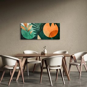 Obraz - Geometrické prírodné motívy (120x50 cm)