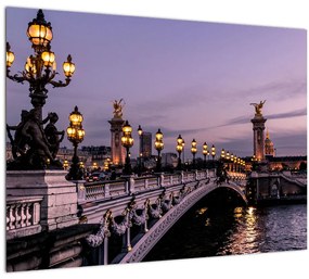 Sklenený obraz - Most Alexandra III. v Paríži (70x50 cm)