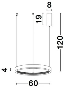 LED luster Preston 60 čierne