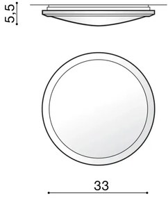 LED stropné svietidlo Junona 33 4000K chróm