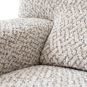 Bielastické poťahy VENEZIA béžová kreslo ušiak (š. 60 - 110 cm)