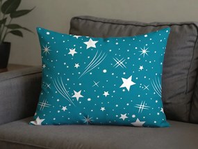 Polybavlnená obliečka na vankúš NOČNÁ OBLOHA POLY 70x90 cm, tyrkysová