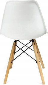 Dekorstudio Dizajnová jedálenská stolička v škandinávskom štýle - biela