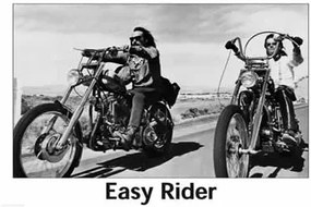 EASY RIDER - riding motorbikes (B&W), (102 x 69 cm)