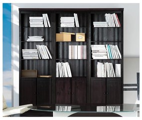 Hnedá knižnica z borovicového dreva 222x223 cm Anita – Støraa