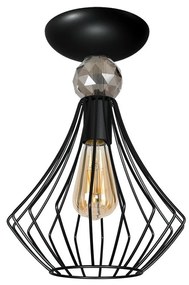 Prisadený luster JEWEL 1xE27/60W/230V čierna