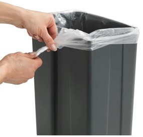 WENKO 54903100 - Kôš zavesiteľný na dvere 26x36,5 cm sivá/strieborná