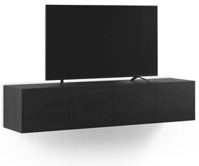 Čierny TV stolík 180x38x35 cm Daroca – Marckeric