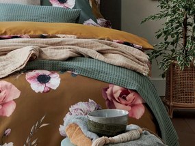 Vandyck Luxusný prehoz na posteľ Home Piqué waffle Earth green - 270x250 cm