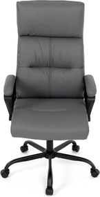 Kancelárske kreslo PEDRO — ekokoža, sivá