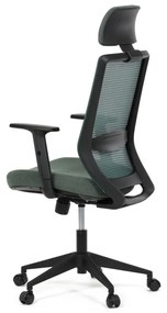 Kancelárska ergonomická stolička SENA — látka, čierna / zelená