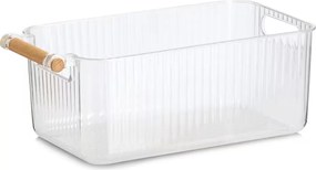 Zeller Present Sada 3ks úložných boxov BOXIFY s bambusovým madlom 34 × 18 × 12 cm