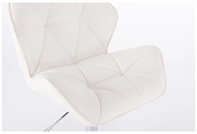 LuxuryForm DESIGN Stolička MILANO na striebornom tanieri - biela