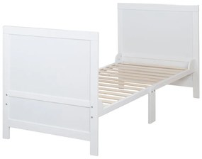 Biela postieľka s nastaviteľnou výškou 70x140 cm Easy Sleep – Roba