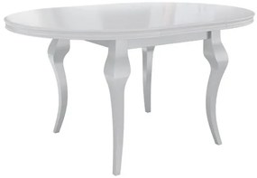 Rozkladací stôl Julia FI 100 so 6 stoličkami ST85 06, Farby: biely / biely lesk, Potah: Magic Velvet 2217