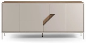 Komoda v dekore duba v krémovo-prírodnej farbe 180x80x40 cm Lilou – Marckeric