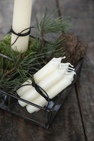 Ib Laursen Vysoká sviečka Rustic Cream 25 cm