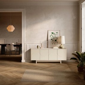 Krémovobiela komoda 180x75x40 cm Solei – MOME