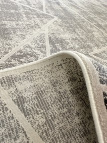 Koberec Creante 55064 GREY – sivý obdĺžnik s geometrickým vzorom Rozmer: 80x150 cm
