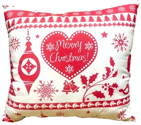 Vankúš antialergický Christmas červené 40x40cm
