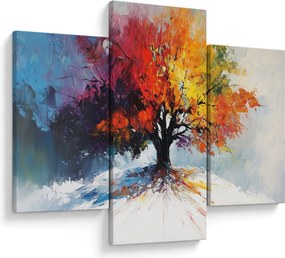 Obraz - Pestrofarebný strom (90x60 cm)