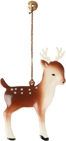 Vianočné dekorácie - kovová ozdoba Bambi