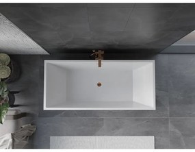 Mexen Vigo, voľne stojaca vaňa 178,5 x 80 cm, biela, ružové zlato prepad, 51251788000-60