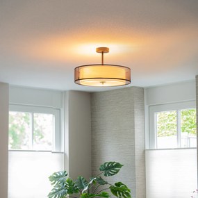 Moderné stropné svietidlo čierne s bielou 50 cm 3-svetlo - Drum Duo