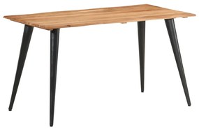 Jedálenský stolík s nepravidelnými hranami 140x60x75 cm akáciový masív
