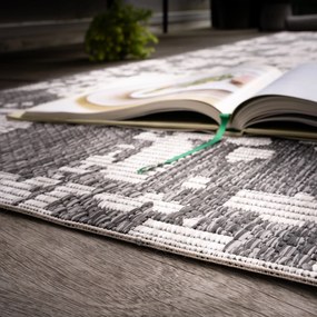 Obsession, Kusový koberec My Tallinn 542 Grey - na von aj na doma, 80x150, šedá, chodba / predsieň