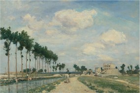 Obraz - Johan Barthold Jongkind, The Towpath, reprodukcia (90x60 cm)