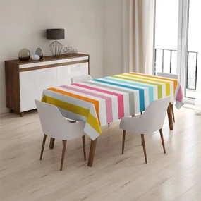Sablio Obrus Farebné pásiky - 90x90 cm