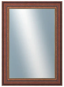 DANTIK - Zrkadlo v rámu, rozmer s rámom 50x70 cm z lišty ANGLIE hnedá Au Linka (612)