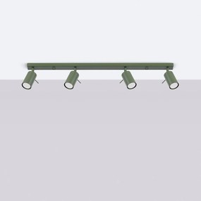 Bodové svietidlo Ring, 4x olivové kovové tienidlo, (možnosť polohovania)