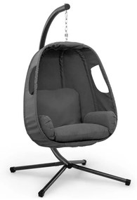 Blumfeldt Bella Donna, závesné kreslo, vankúš na sedenie, 180 g polyester, tmavosivé