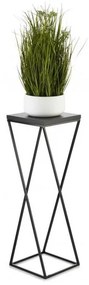 HowHomely Stojan na kvety LOFT 70x24 cm čierna 10-1631-70-BB-MDF