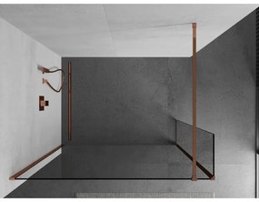 Mexen Kioto, sprchový kút typ Walk-in 90 x 30 cm, 8mm číre sklo, profil ružové zlato, 800-090-212-60-00-030