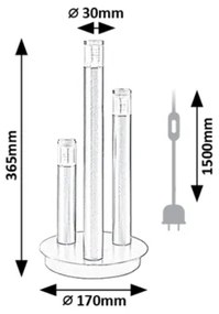Rabalux 74365 - Stolná lampa RAMIRA 3xG9/5W/230V čierna