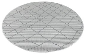 Dekorstudio Šnúrkový okrúhly koberec PALM 3526 - antracitový Priemer koberca: 160cm